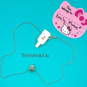 Authentic Preloved Tiffany & Co.  LOVE Cube Pendant Charm Necklace